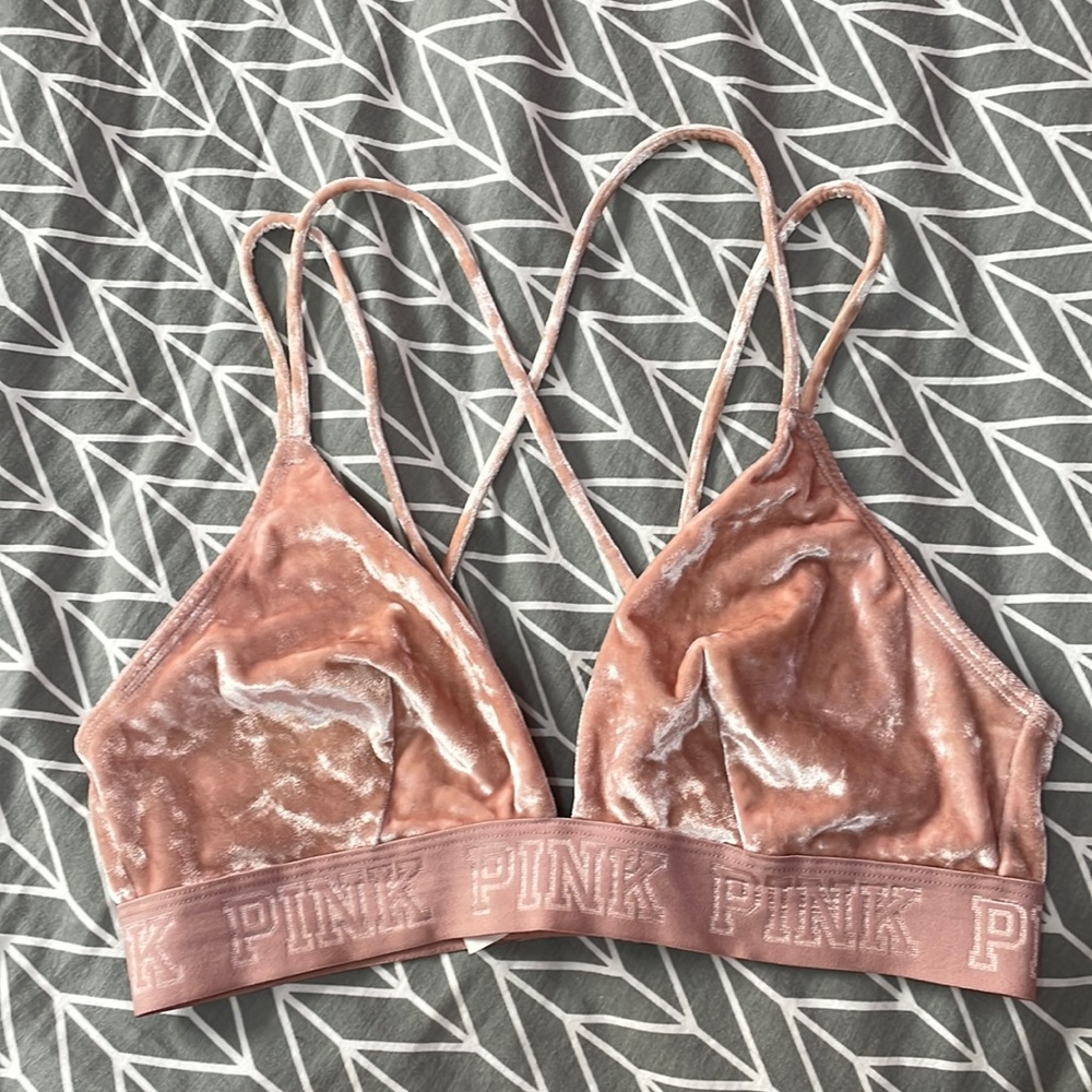 PINK VS Velvet Pink Bralette